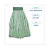 Boardwalk 5 in Looped-End Wet Mop, Green, Microfiber, PK12 BWKMWTLGCT